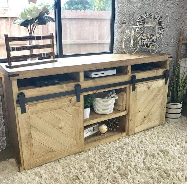 Barn Door TV Console