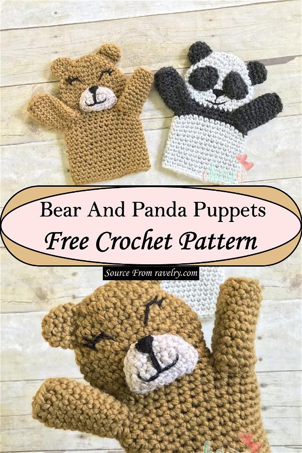 Bear And Panda Puppets