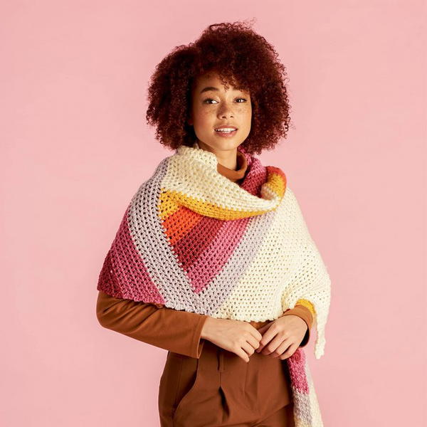 Big Zig Crochet Wrap