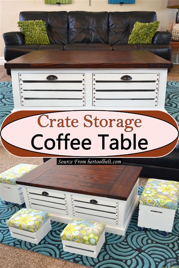 Crate Storage Coffee Table