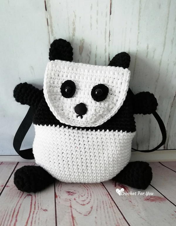 Crochet Panda Backpack 