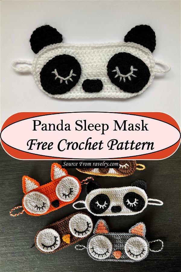 Crochet Panda Sleep Mask