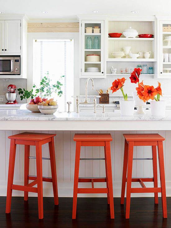 DIY Bar Stools With Metal Bar Accents