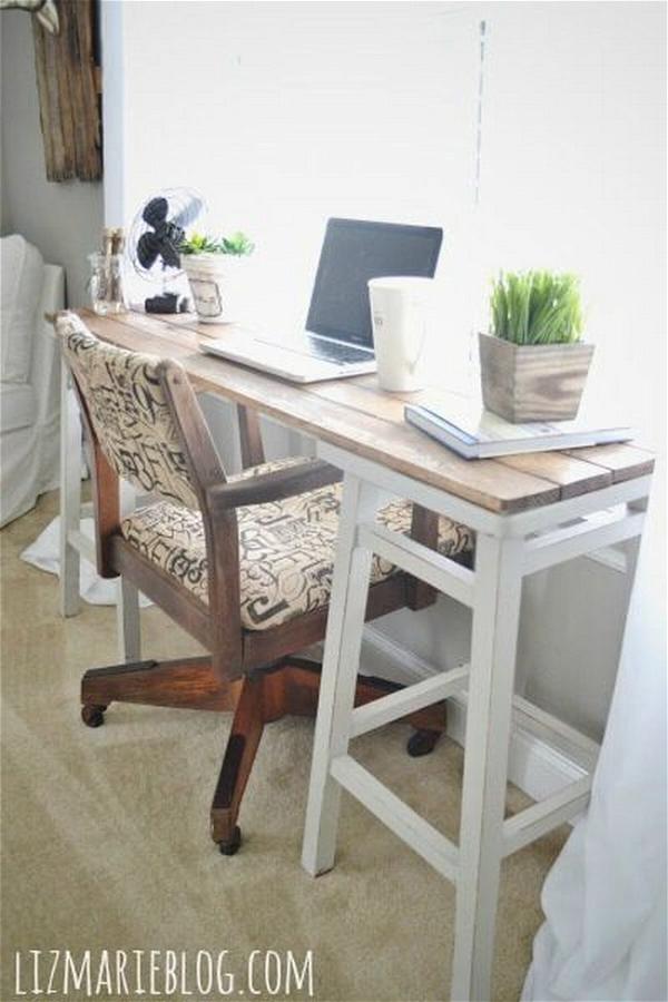 29 DIY Farmhouse Desk Plans For Rustic Decor - Mint Design Blog