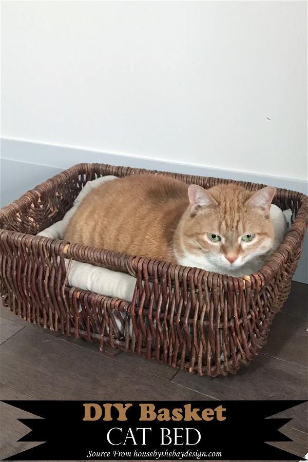 DIY Basket Cat Bed