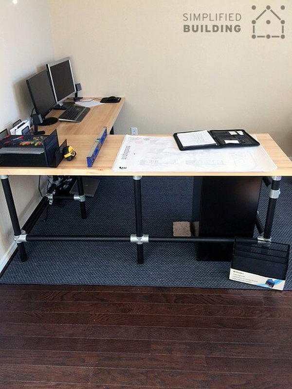 DIY Butcher Block Desk