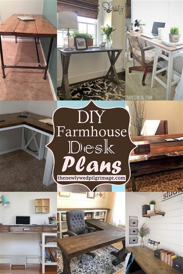 DIY Farmhouse Desk Plans