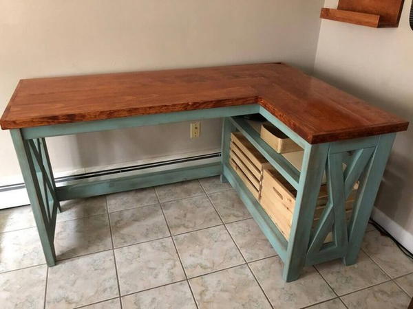 DIY Farmhouse X Desk Free Plans