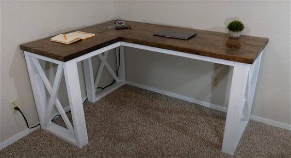 DIY L Shaped Computer Desk