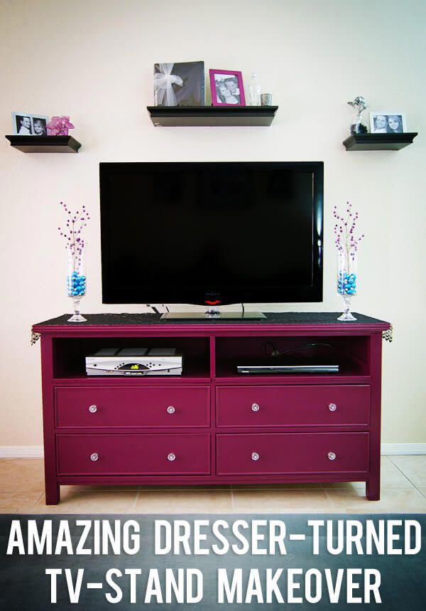 DIY Makeover Dresser Into TV Stand