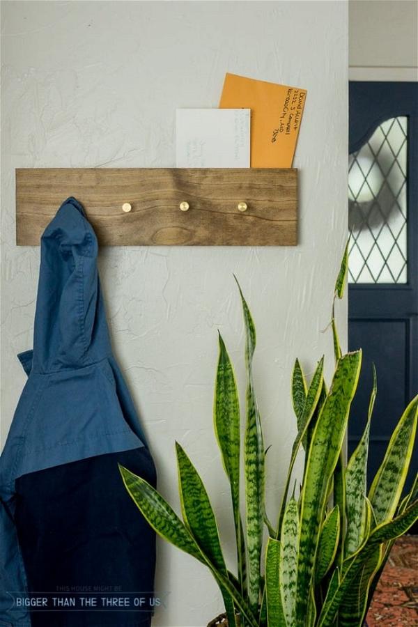  Modern Wall Mount Coat hanging With Secret Mail Slot