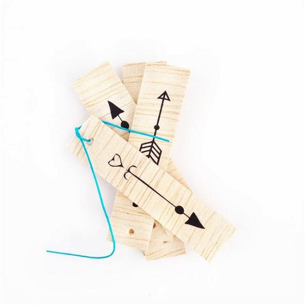 DIY Packages Wooden Arrow Tags