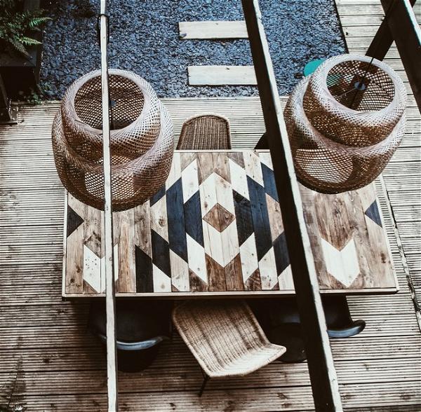 DIY Pallet Wood Aztec Table