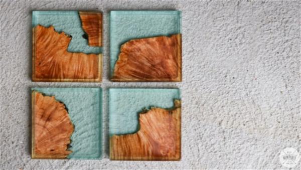 DIY Resin And Wood Coasters