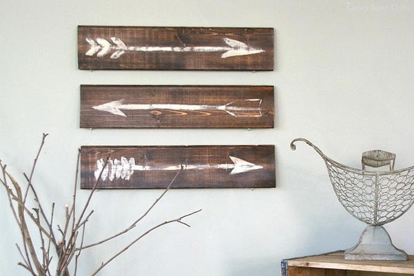 DIY Rustic Painted Arrows