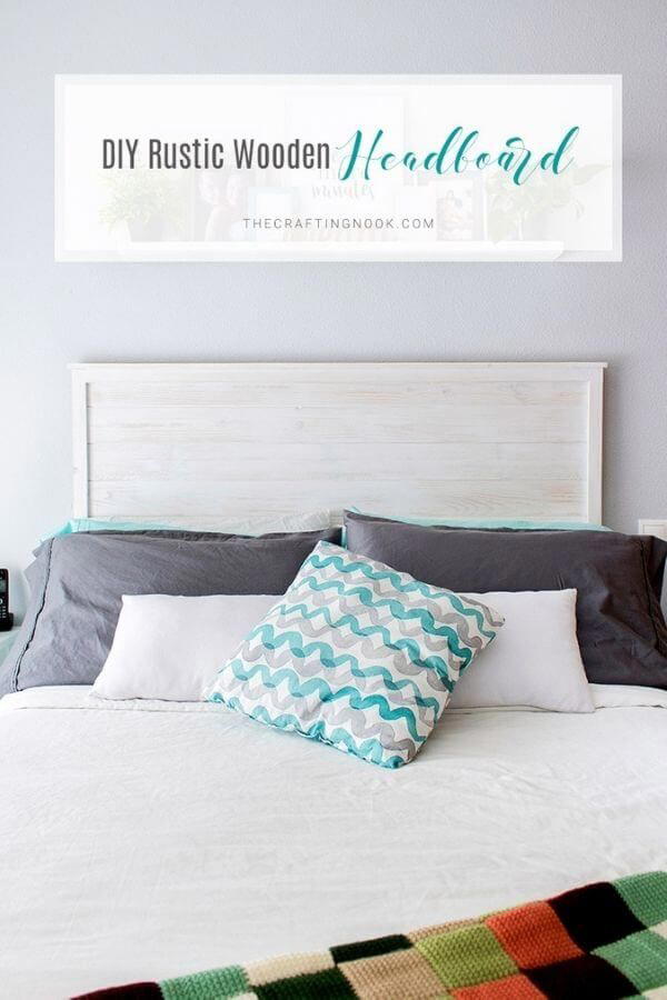 DIY Rustic Wooden Headboard