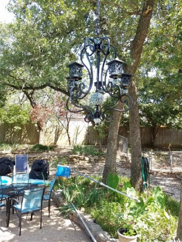 DIY Solar Light Chandelier