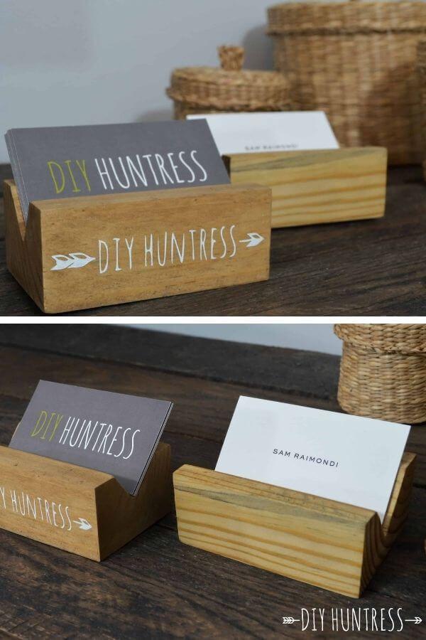 DIY Wooden Business Card Holder