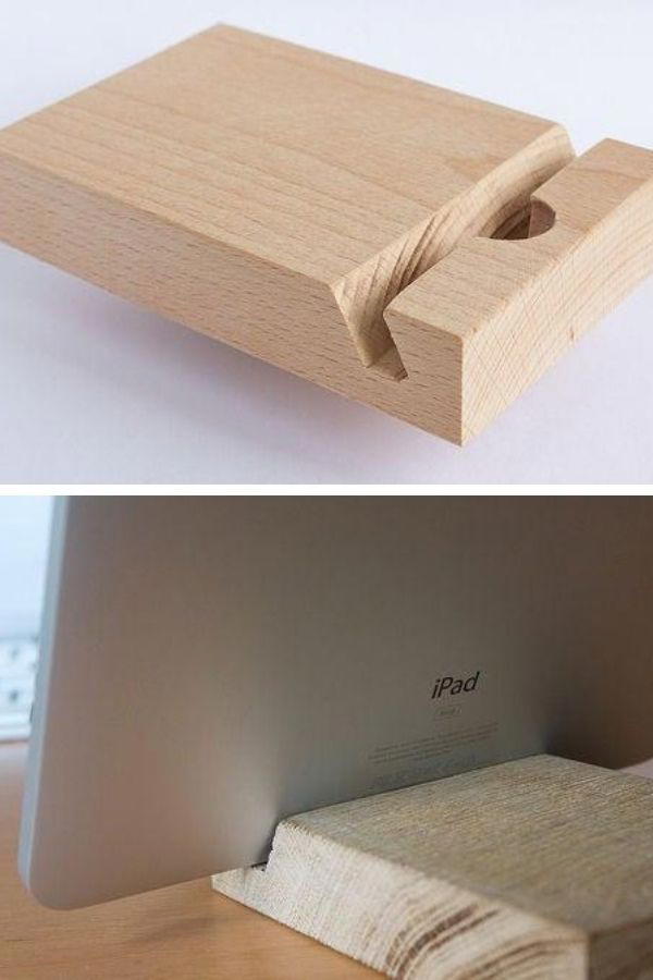 DIY Wooden IPad Dock