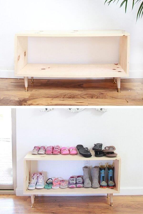 DIY Wooden Shoe Rack