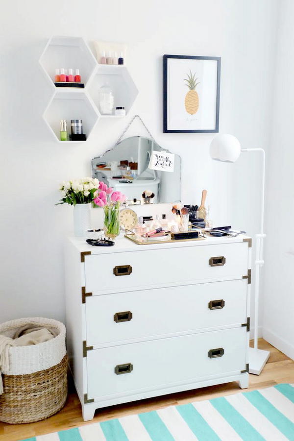 Dresser into Makeup Vanity