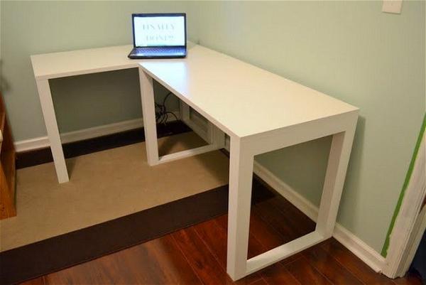 Easy DIY Craft L Shape Desk
