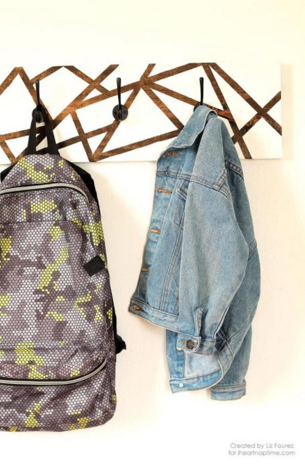 Geometric Pattern Coat or Backpack Rack