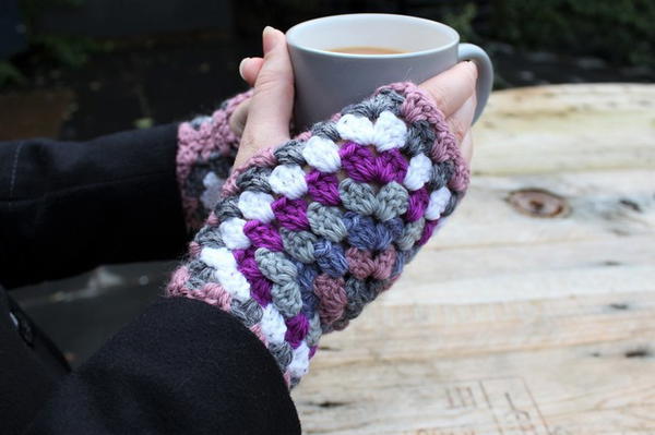 Granny Square Gloves