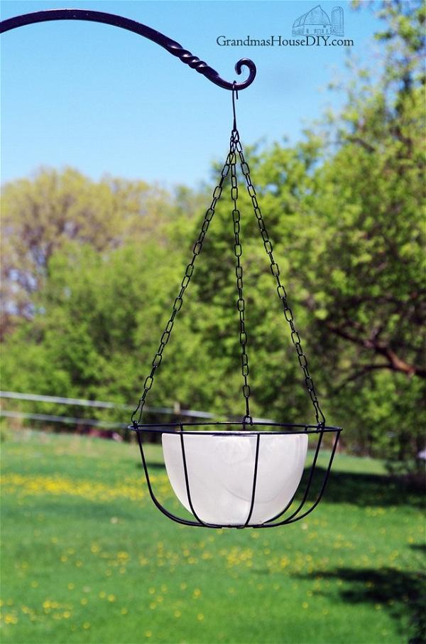 Hanging Solar Light Using Glass Chandelier Bowls