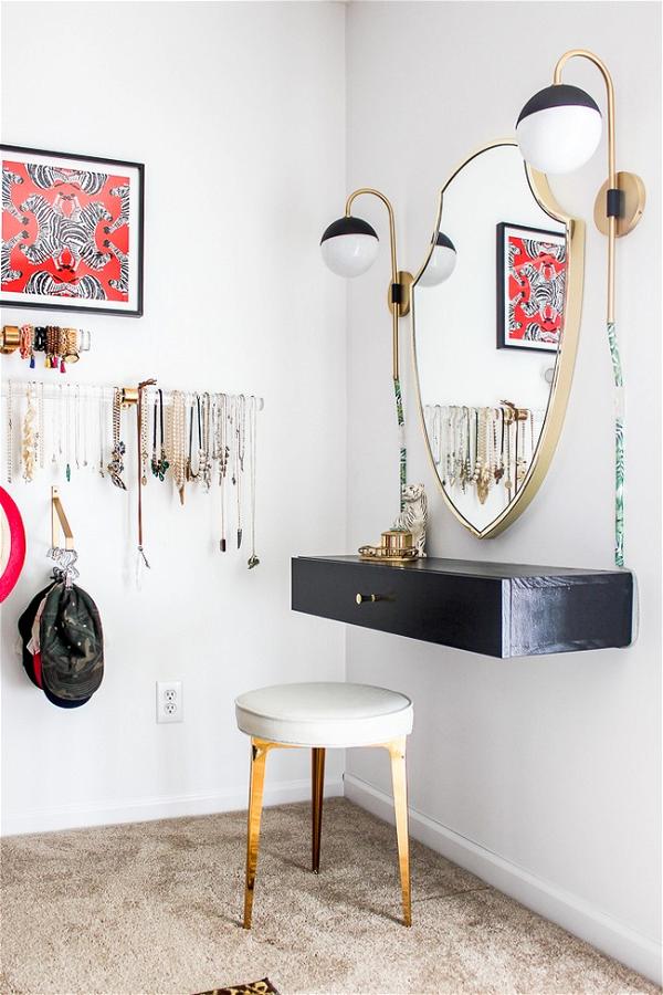 Homemade Makeup Vanity Table