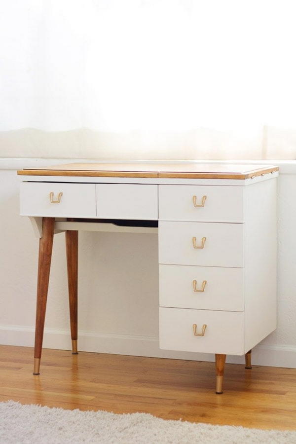 Makeup Vanity from a Vintage Sewing Table