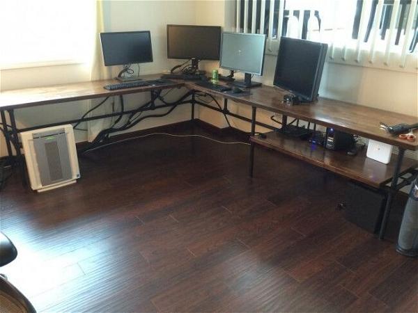 Massive L-Shaped Desk