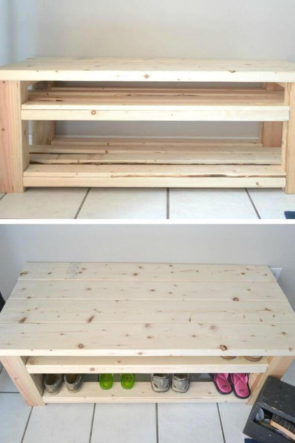 Mudroom Bench To Shoe Storage