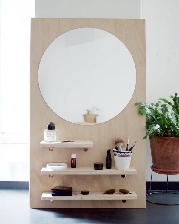 Pine Makeup Vanity