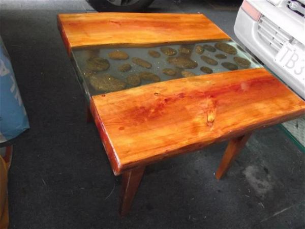 Poured Epoxy Resin Coffee Table