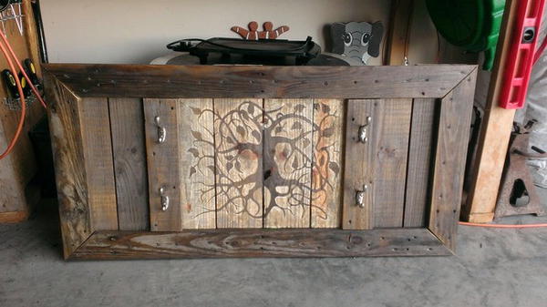 Reclaimed Pallet Gun Shelf