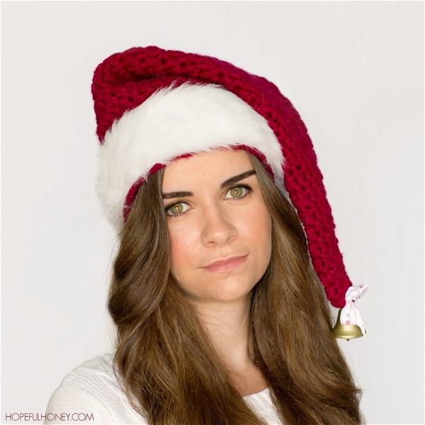 Adorable slouchy Hat in Christmas Colors