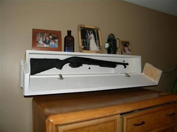 Secret Floating Gun Shelf