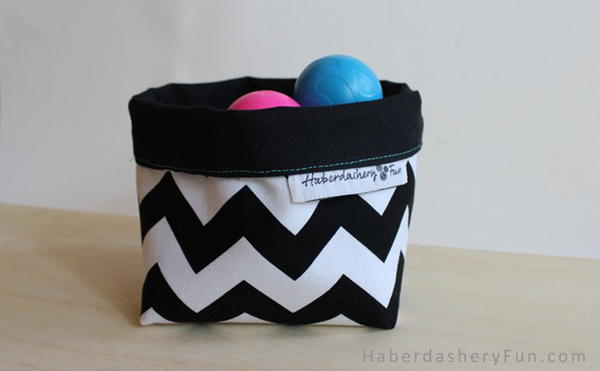 Sew An Easy Fabric Storage Bin