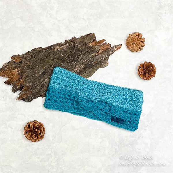 Snow Drops Knotted Ear Warmer
