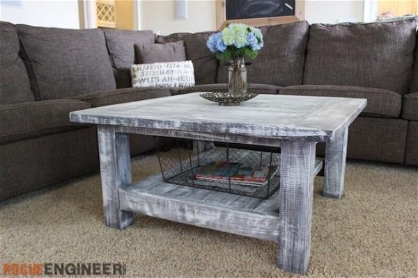 Square Plank Coffee Table