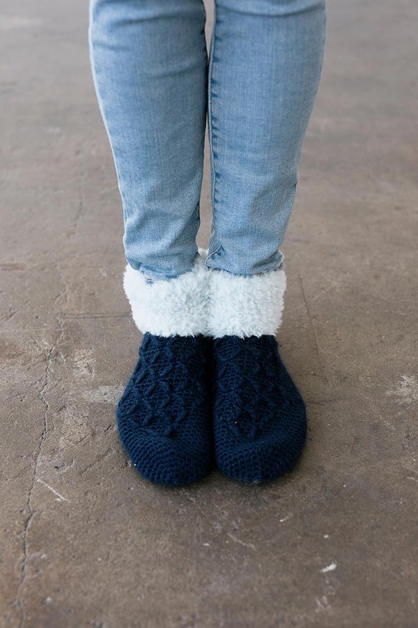 Summit Slipper Sock pattern