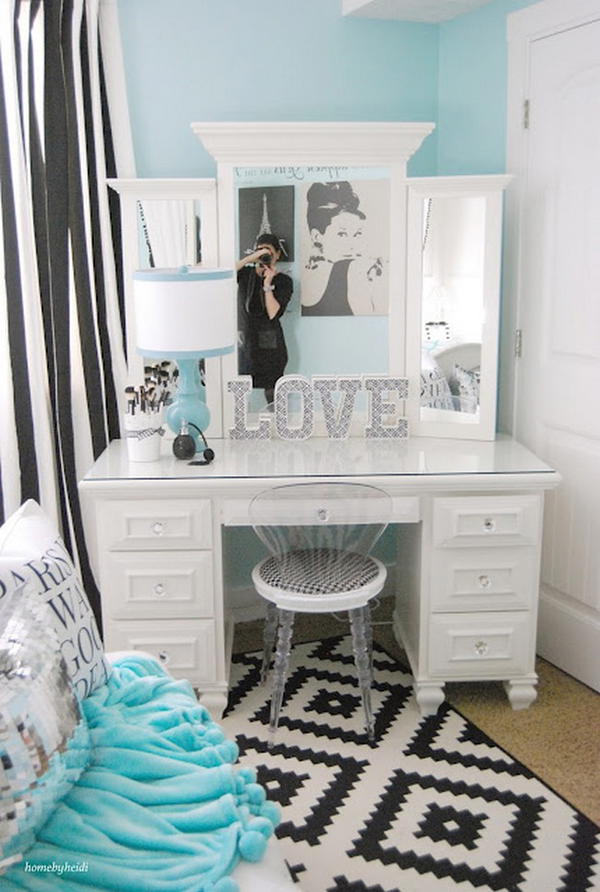 Tiffany Inspired Makeup Vanity