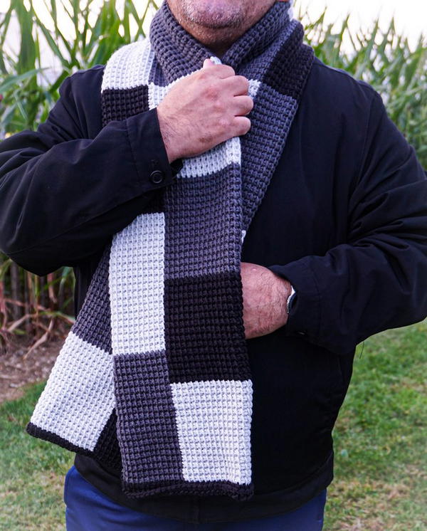 Tunisian Crochet Scarf For Men