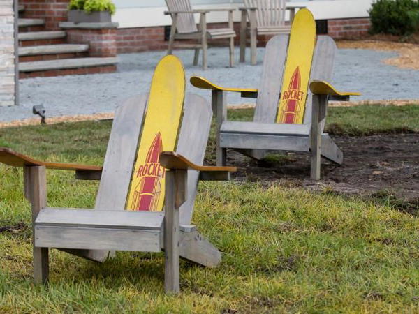 Upcycled Adirondack Ski Chairs