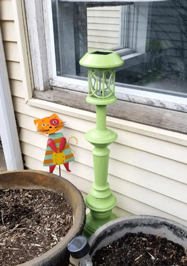 Upcycled Solar Lamp Posts