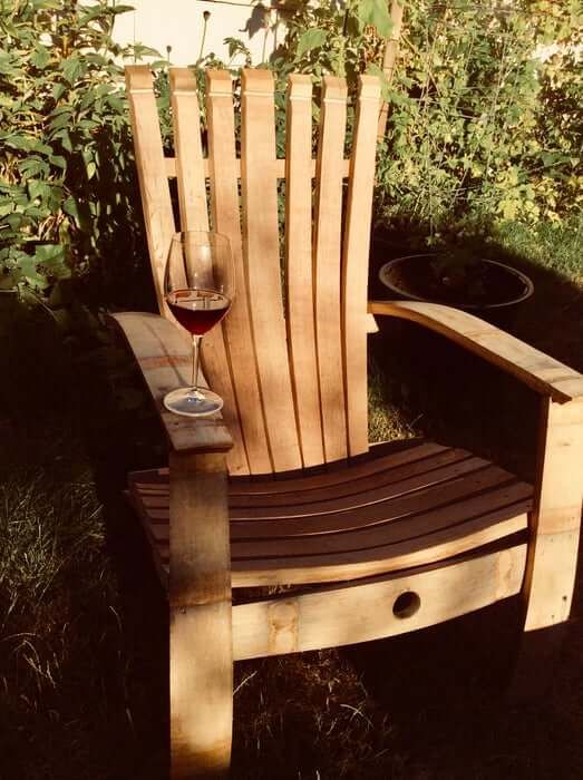 Wine Barrel Adirondack Chair