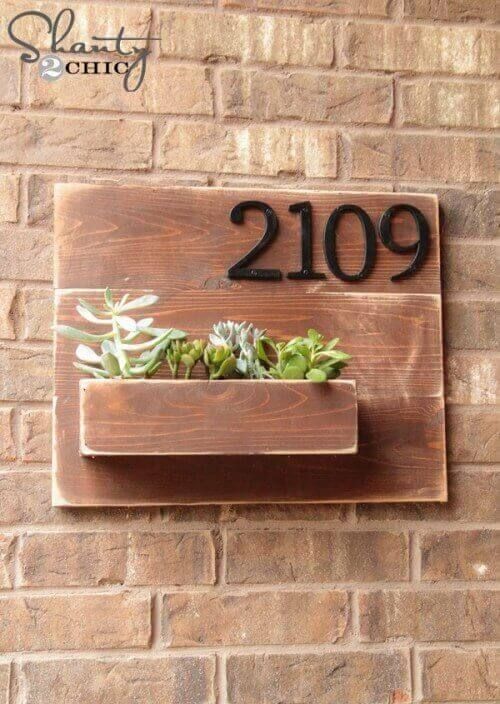 Wooden Address Number