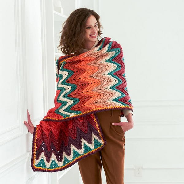 Zigzag Time In Crochet Shawl