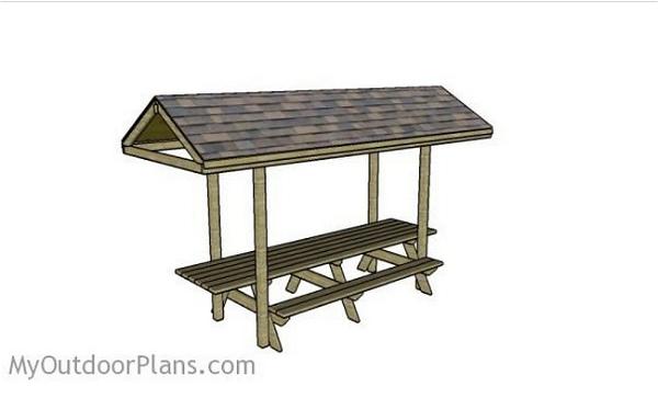 12-Foot Picnic Table With Roof